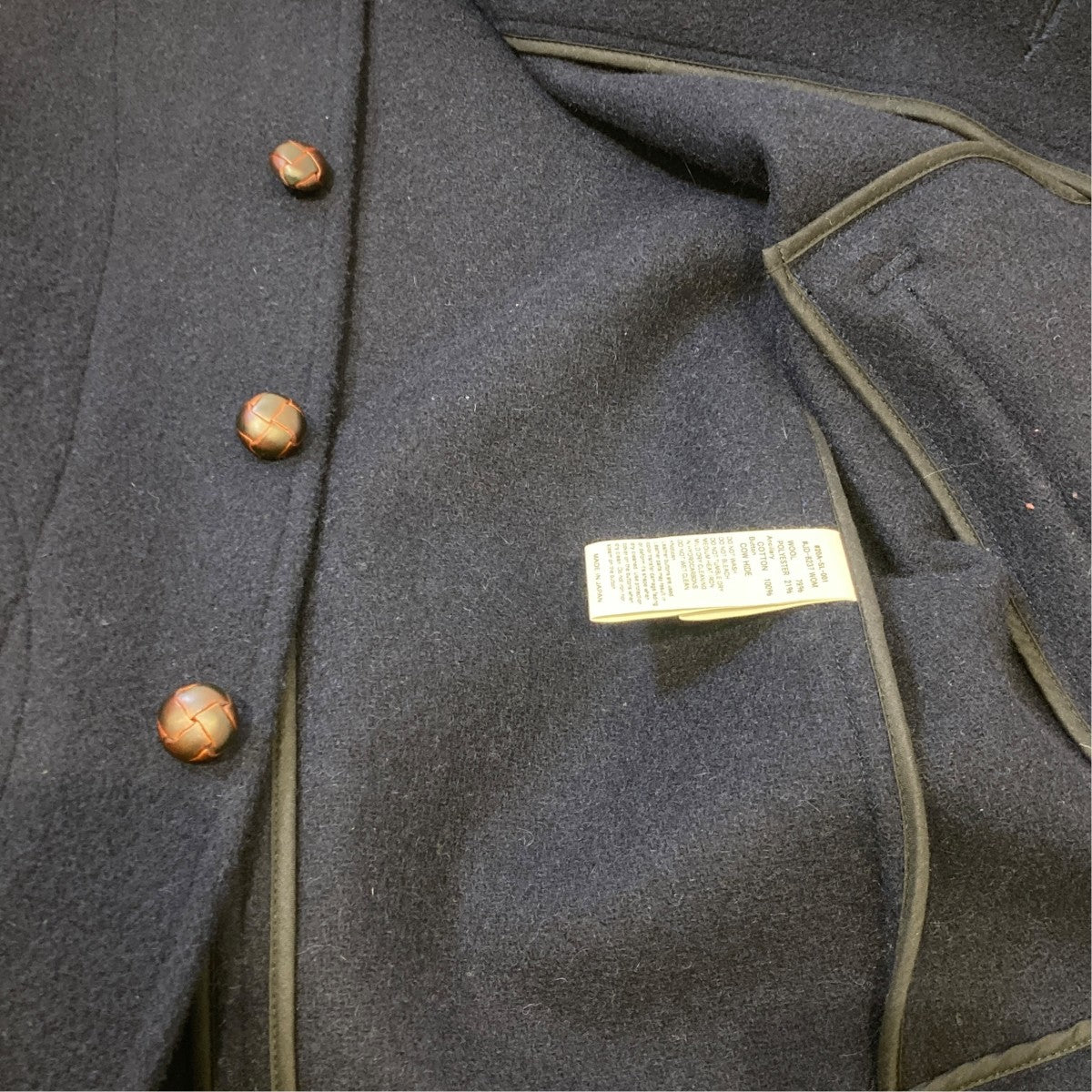 DANTON モッサー丸えりジャケットウールジャケットJD-8237 古着・中古-6枚目のアイテム画像