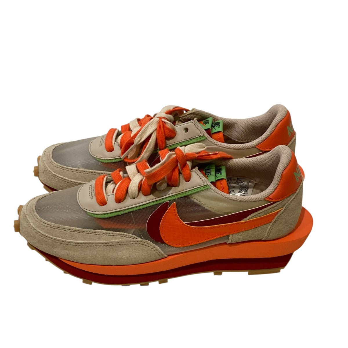 NIKE×sacai×CLOT LD Waffle Orange BlazeスニーカーDH1347-100 古着・中古-3枚目のアイテム画像