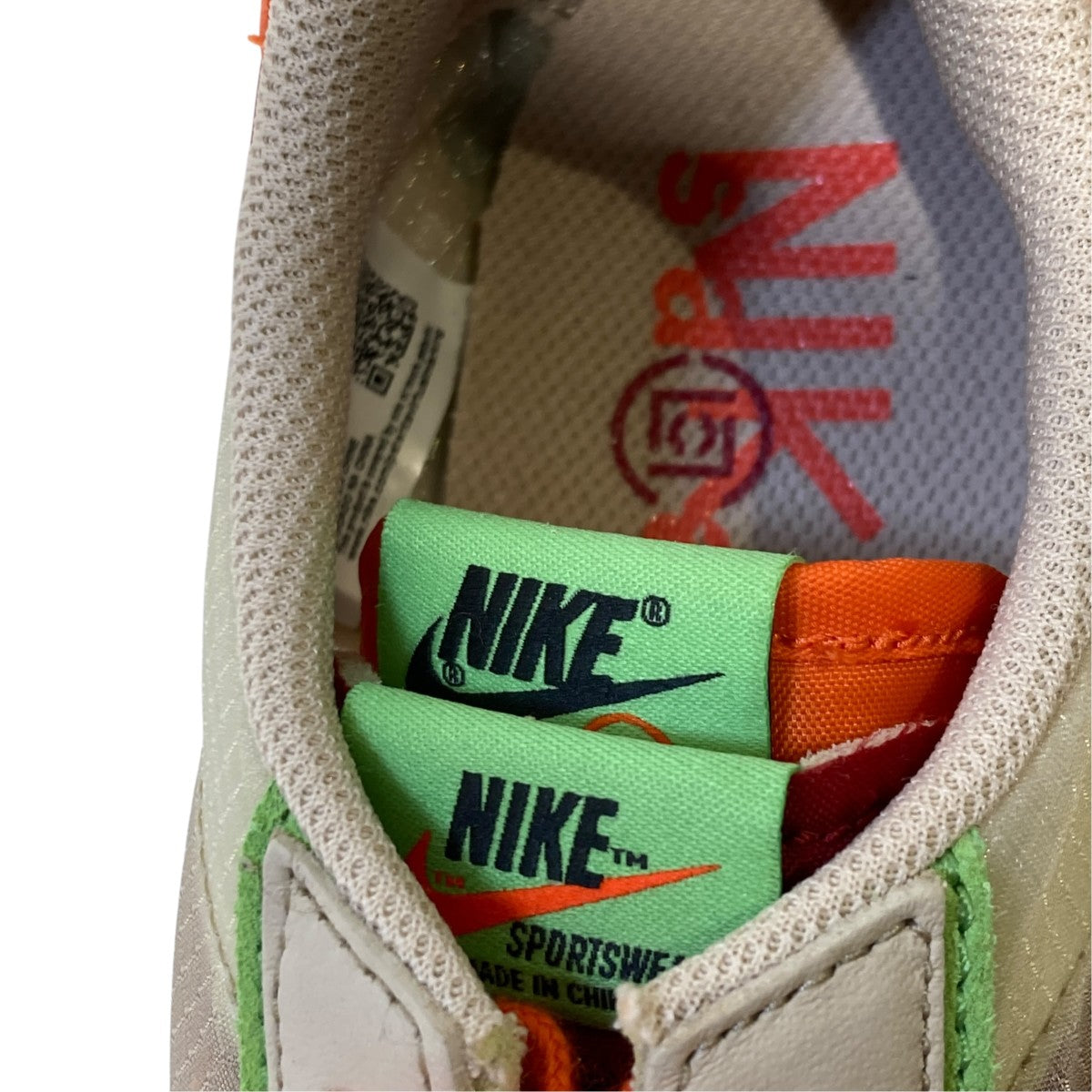 NIKE×sacai×CLOT LD Waffle Orange BlazeスニーカーDH1347-100 古着・中古-6枚目のアイテム画像