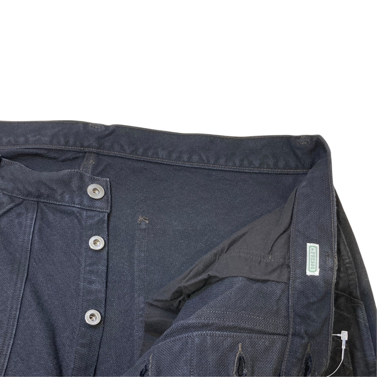 A．PRESSE Vintage Silk Hemp Double Knee Pantsデニムパンツ25AAP-04-07 古着・中古-4枚目のアイテム画像