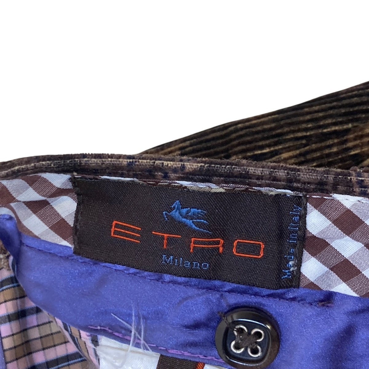 ETRO ペイズリーコーデュロイパンツ 古着・中古-5枚目のアイテム画像