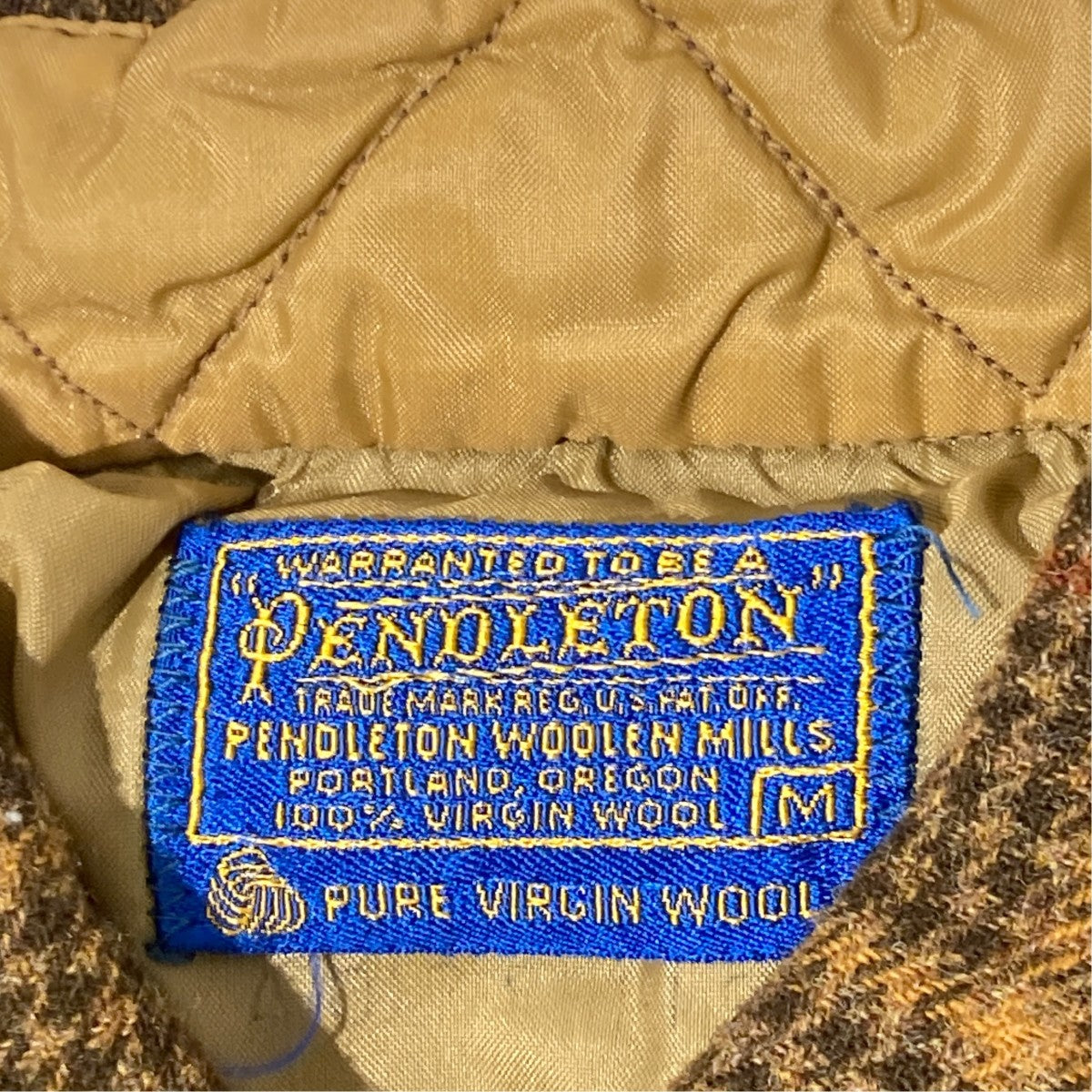 PENDLETON 60s ヴィンテージウールチェックシャツ 古着・中古-4枚目のアイテム画像