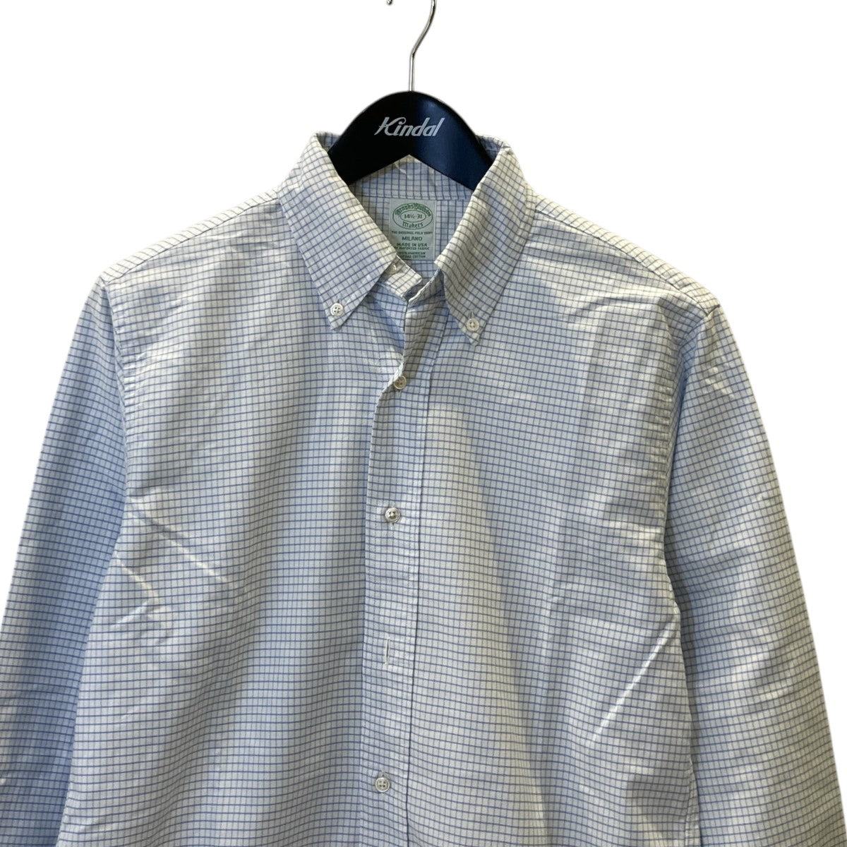 BROOKS BROTHERS USA製 MILANOチェックシャツ 古着・中古-2枚目のアイテム画像