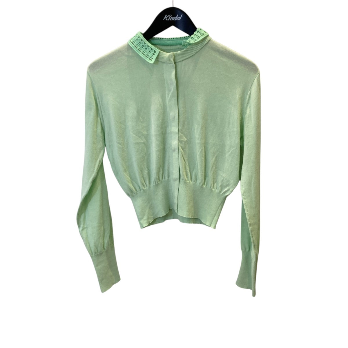 25SSDetachable Embroidery Collar Knitted CardiganニットポロシャツMM25SS-KN006