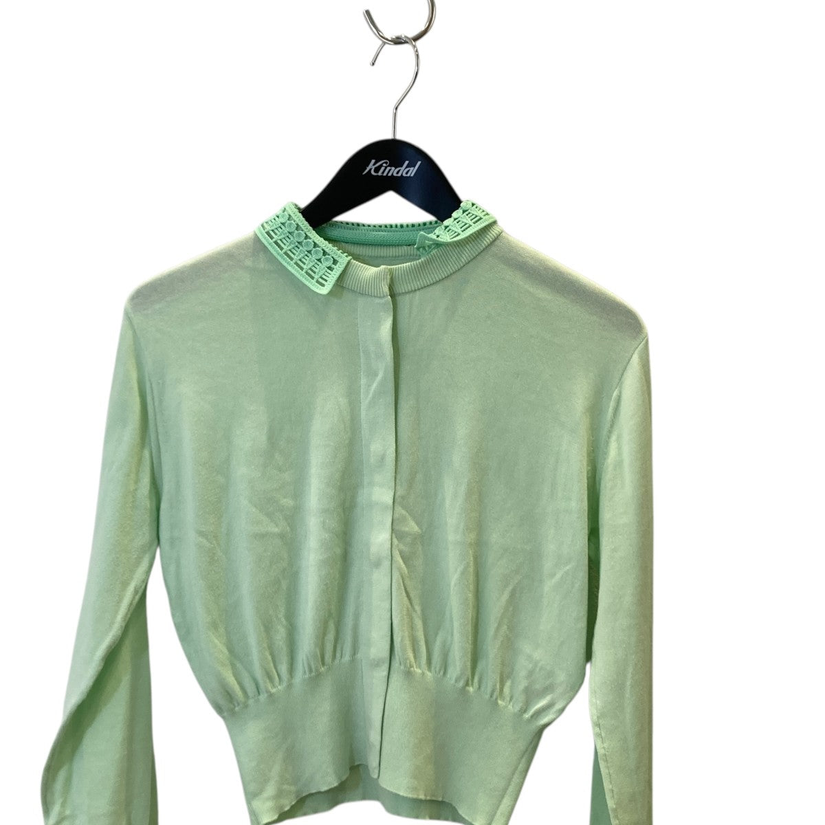 25SSDetachable Embroidery Collar Knitted CardiganニットポロシャツMM25SS-KN006