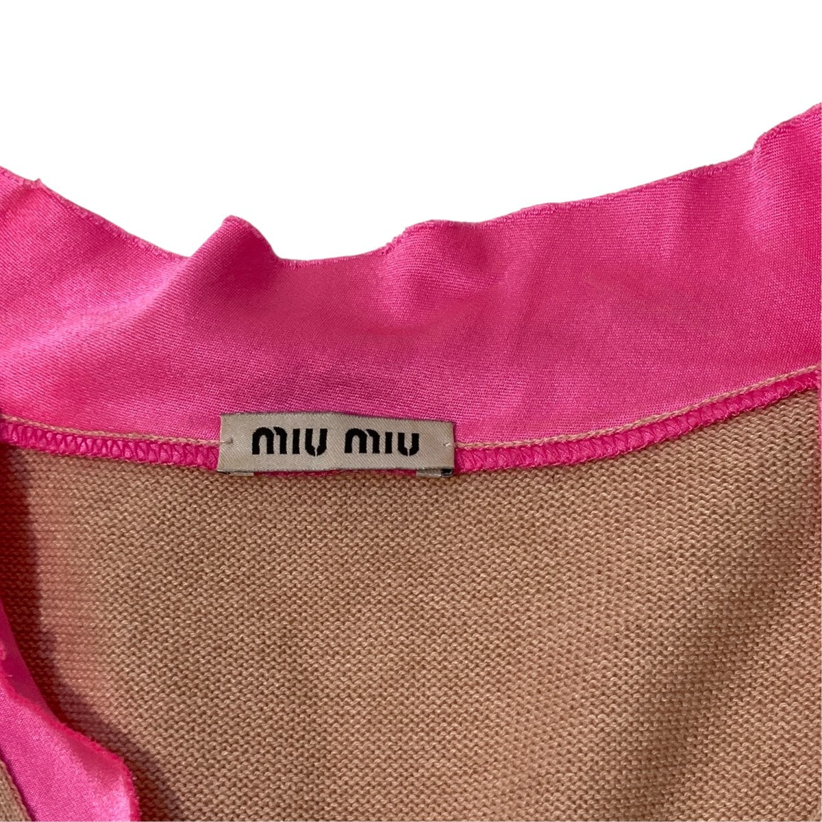 MIU MIU(ミュウミュウ) カーディガンMMC606 MMC606 ピンク サイズ 40