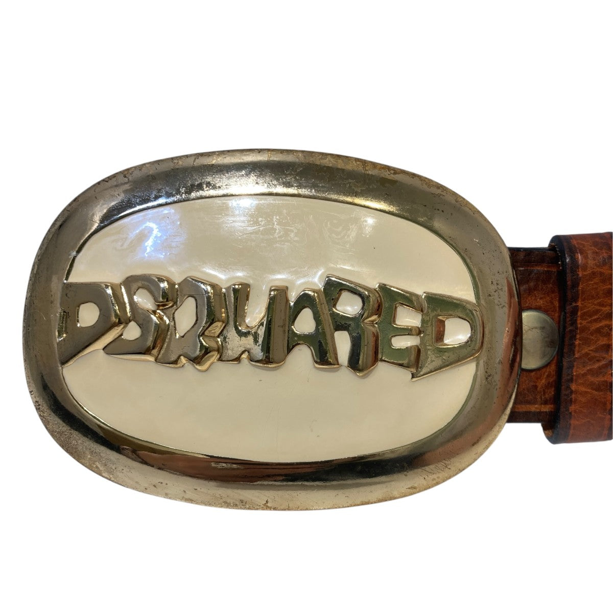 DSQUARED2 ビッグバックル ヴィンテージ加工ベルト71TP037 古着・中古-3枚目のアイテム画像