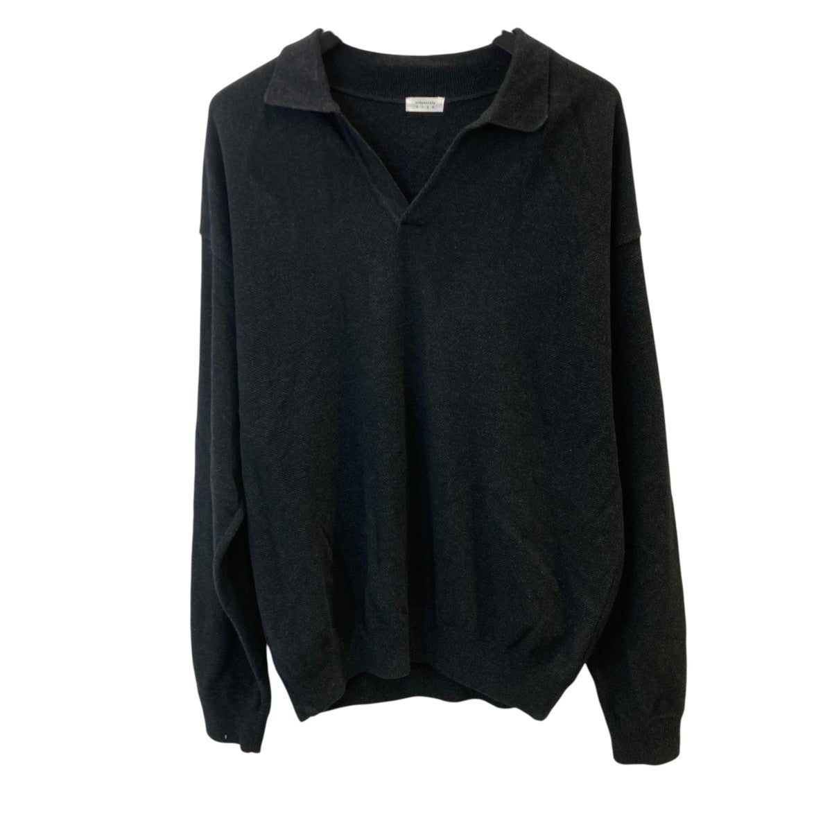 crepuscule 26SSO別注 Co ra moss stitch skipperニットポロシャツ2601-025 古着・中古-1枚目のアイテム画像