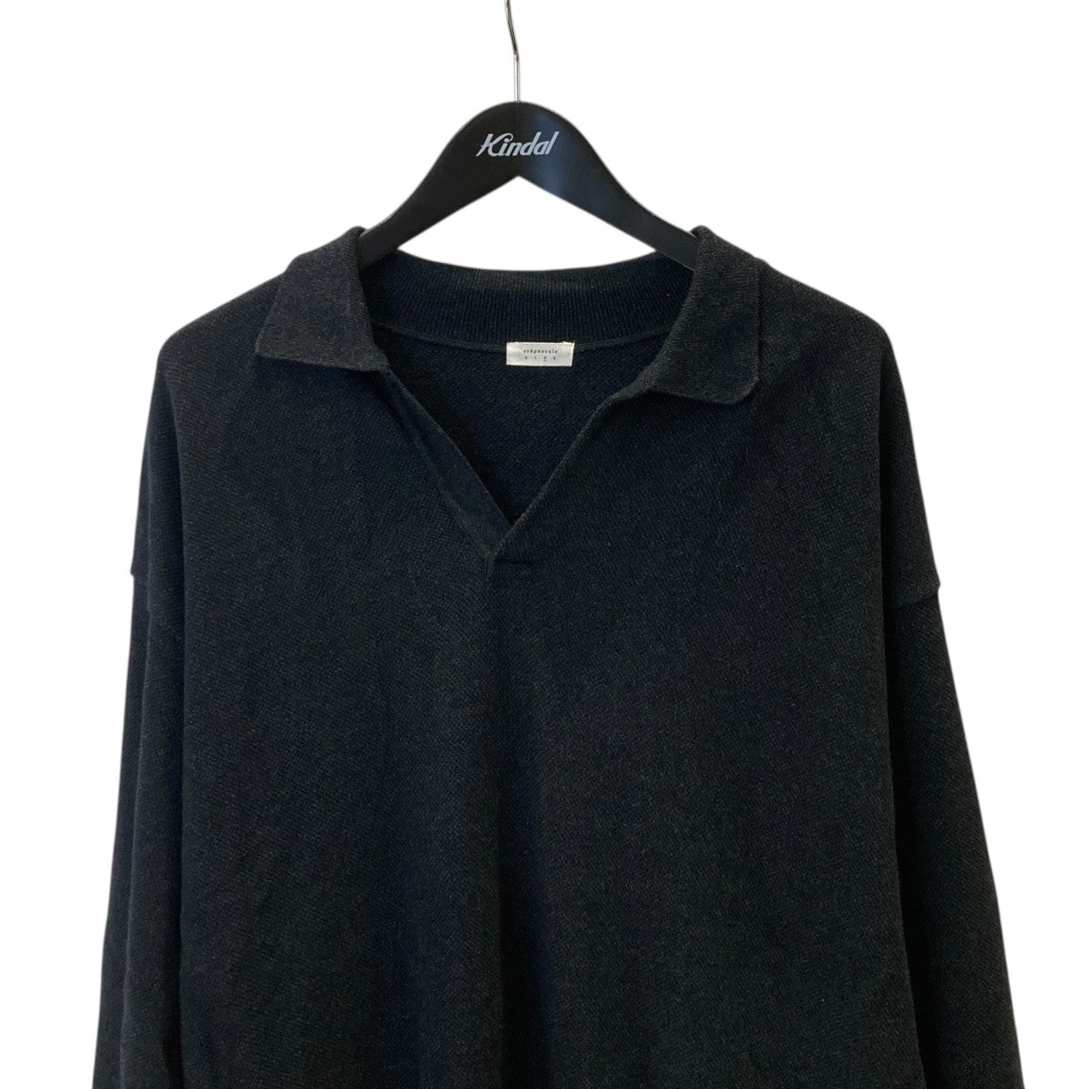 crepuscule 26SSO別注 Co ra moss stitch skipperニットポロシャツ2601-025 古着・中古-2枚目のアイテム画像