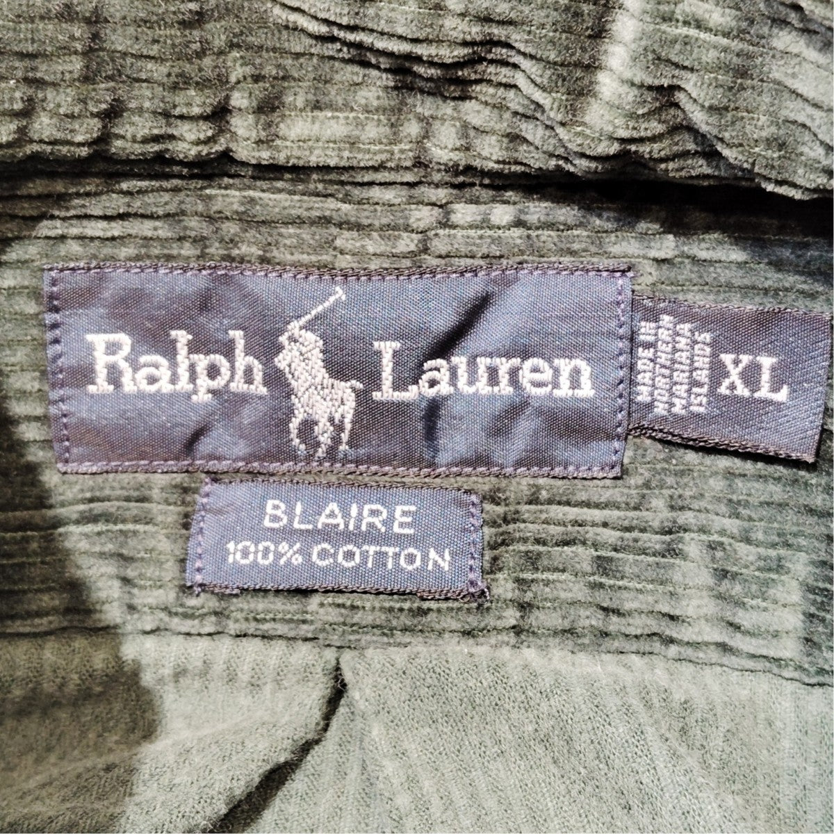 RALPH LAUREN BLAIREコーデュロイボタンダウンシャツ 古着・中古-5枚目のアイテム画像