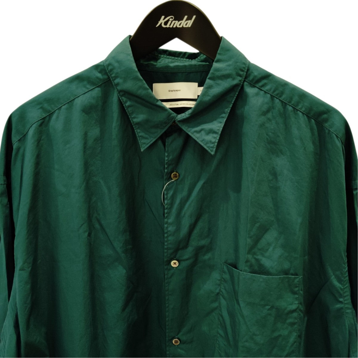 Graphpaper Broad L S Oversized Regular Collar ShirtシャツGM233-50001C 古着・中古-2枚目のアイテム画像