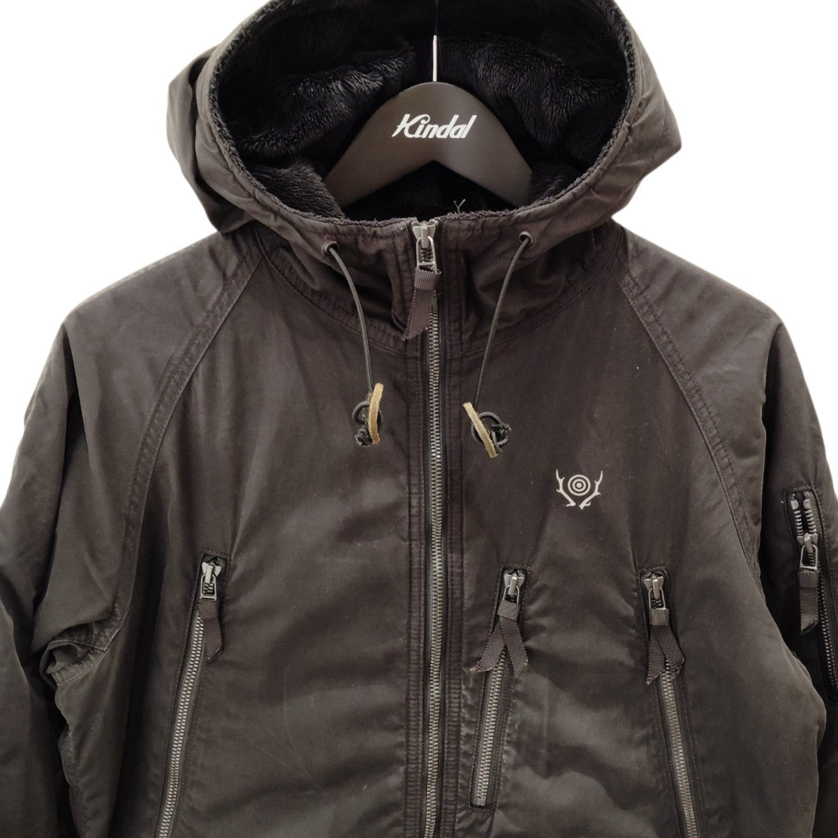 south2 west8 Zipped CoatフーデッドジャケットBG775 古着・中古-2枚目のアイテム画像
