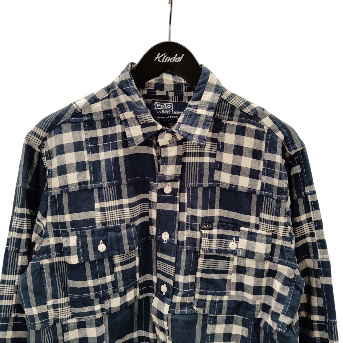 POLO RALPH LAUREN パッチワークチェックシャツ 古着・中古-2枚目のアイテム画像
