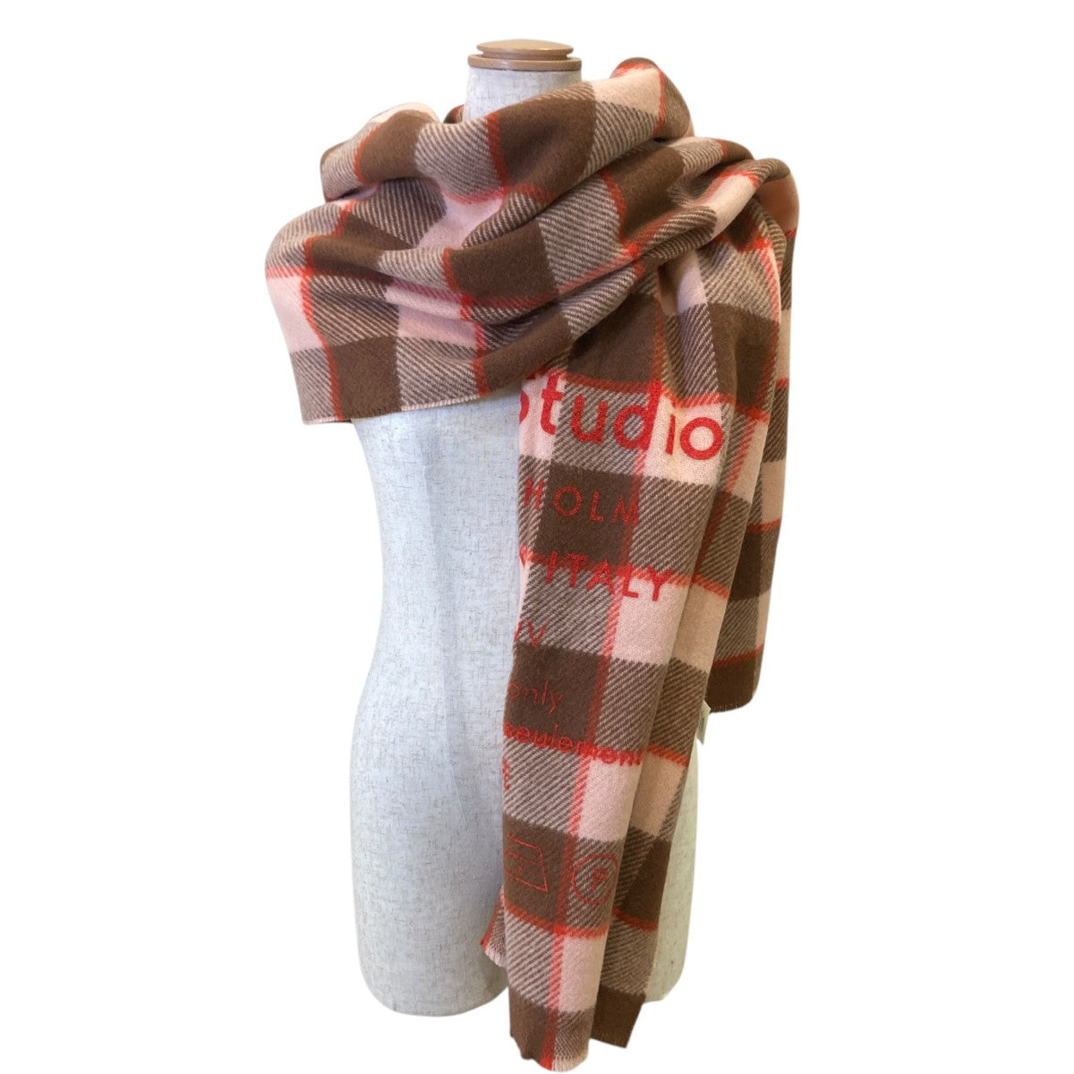 ACNE STUDIOS チェック大判ストール 古着・中古-6枚目のアイテム画像