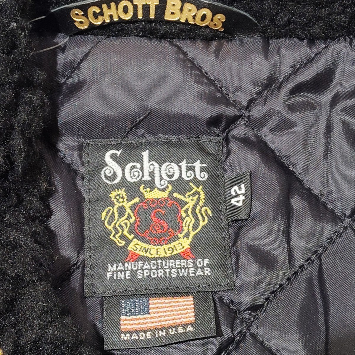 Schott COLLAR BOA RANCH JACKETレザージャケット7822950021 古着・中古-6枚目のアイテム画像